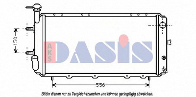 AKS DASIS 350110n -  Радиатор, охлаждение двигателя
